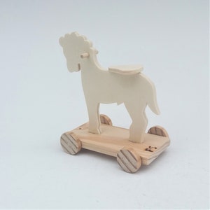 Wooden Horse to Paint / Miniature Wooden Horse / Wood Toy to Paint / Wooden Toys / Children Toys / Art Toy / Birthday Gift
