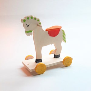 Miniature Wooden Horse / Wooden Animals / Wooden Toys / Children Toys / Kids Room Decor / Baby Gift