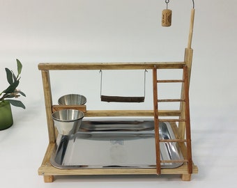 Recycled Wood Bird Park / Bird Playground / Bird Playground Near Me / Bird Play Gym Playpen / Free Birds In Home / Gift For Pet Bird
