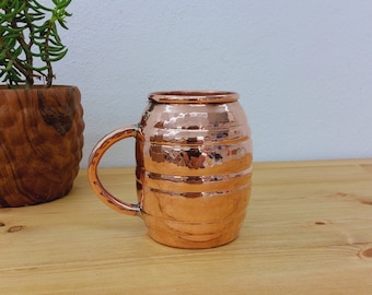 Hammered Copper Mug 11oz / Handmade Copper Mugs / Beer Mug / Vintage Mug / Old Vintage / Vintage Copper / Copper Decor / Rustic Home Decor