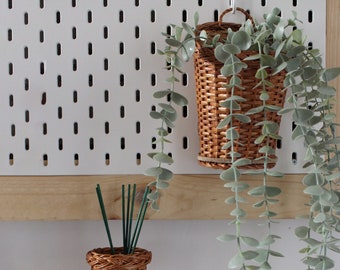 Mini Hanging Basket / Wall Basket / Storage Basket / Boho Wall Basket / Wall Basket Decor / Hanging Storage / Utensil Holder / Brush Holder