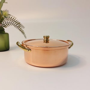 Copper Saucepan Ø 16cm/ Copper Pan / Copper Cookware / Copper Pot / Vintage Copper Cookware / Vintage Cookware / French Decor / Copper Gifts