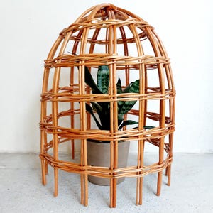 Garden Cloche For Plants / Wicker Garden Cloches / Wicker Cloches / Plant Protector / Woven Basket / Garden Plant Basket / Garden Decor