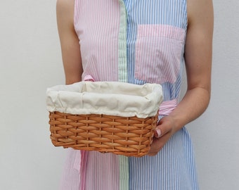 Cesta cuadrada para fermentar pan / Banneton de mimbre / Cesta para pan / Cesta de mimbre / Cesta para fermentar / Cesta tejida / Pan para hornear / Regalos de pan