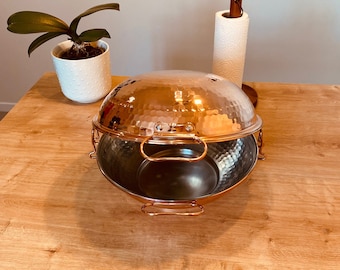 Copper Hammered Cataplana / Cataplana Cookware / Copper Pot / Portuguese Seafood Stew / Vintage Copper Cookware / Cataplana Recipe