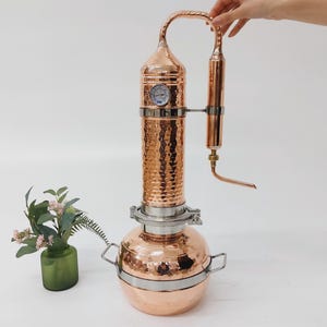 Essential Oils Still 5 L / Copper Hammered / Copper Alembic Still / Essential Oil Distiller / Distillery / Still For Essential Oils