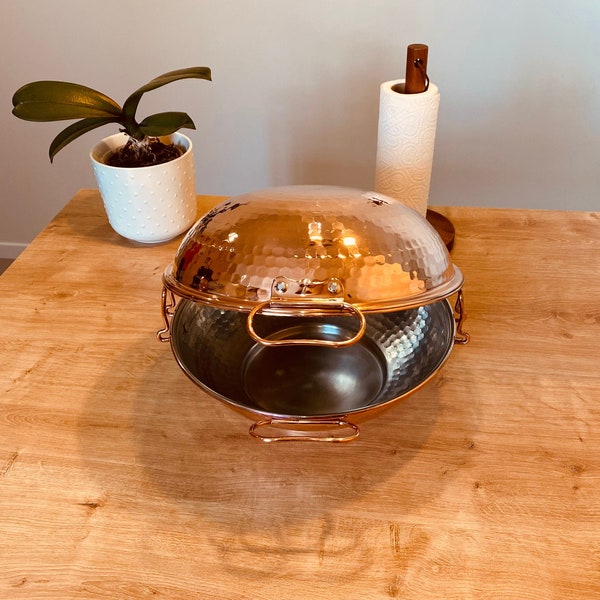 Copper Hammered Cataplana / Cataplana Cookware / Copper Pot / Portuguese Seafood Stew / Vintage Copper Cookware / Cataplana Recipe