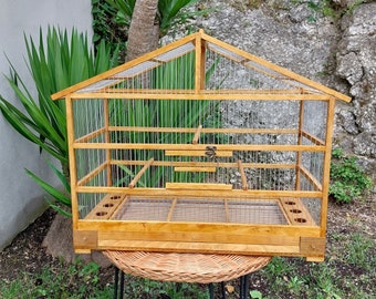 The Beautiful Bird House / Vintage Cage / Rustic Cage / Canary Cage/ Bird House / Parakeet Cage / Love Your Bird / Bird Home / Handmade Cage