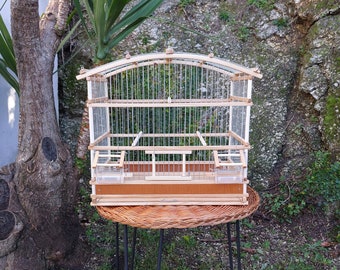 Round Bird Cage / Natural Cage / Handmade Art / Decorative Bird Cage / Canary Cage / Bird House / Parakeet Cage / Love Your Bird