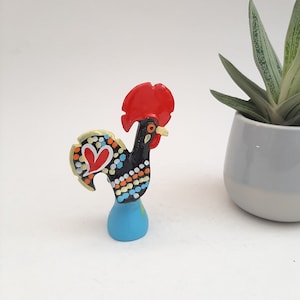 Mini Portugese haan / Barcelos-haan / Keramische haan / Veelkleurige haan / Traditionele haan / Haankunst / Cadeau uit Portugal