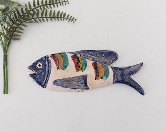 かわいい陶器の魚 / 陶器の魚 / 手作りアート / 魚のギフト