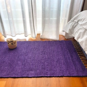 Petit tapis violet royal/tapis pour chambre à coucher/tapis de salle de bain/tapis pour le salon/tapis en chiffon/tapis en coton/tapis de chambre/tapis doux/tapis de sol