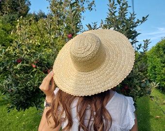 Straw Woman Hat / Summer Hat / Beach Straw Hat / Womens Hat / Sun Hat / Spring Hat / Boho Hat / Handmade Hat / Travel Hat / Gift For Her