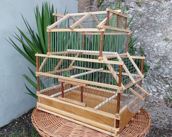 Cage à oiseaux en bois avec un piège / Pièges à oiseaux / Cage à oiseaux de  chasse / Grande taille -  France