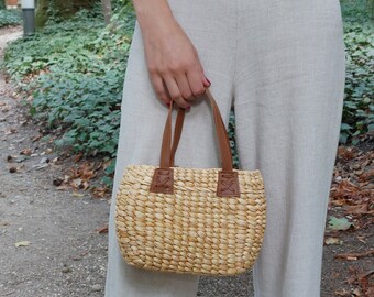 Bolso mano paja - Etsy España