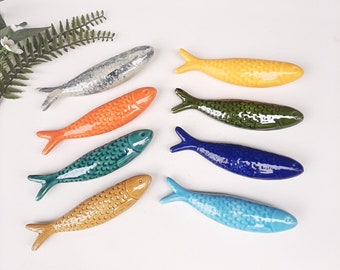 Ceramic Glazed Sardines / Ceramic Sardine / Traditional Sardine / Ceramic Hanging Sardine / Sardine Art / Sardine Gifts / Ceramic Art