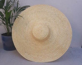 Super Large Hat / Straw Hat / Summer Hat / Womens Hat / Straw Bucket Hat / Sun Hat / Farm Hat / Boho Hat / Honeymoon Hat / Straw Boater Hat