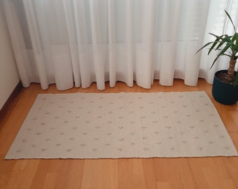 Tapis marron en sisal moyen / tapis vintage / tapis de bain / tapis de chevet / tapis en coton recyclé / tapis de chambre à coucher / tapis fait main / paillasson / tapis d'entrée