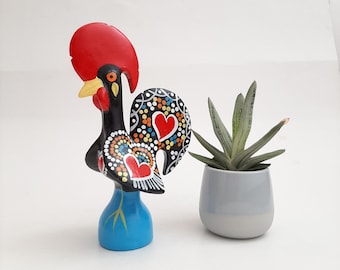 Barcelos Rooster / Ceramic Rooster / Portuguese Rooster / Rooster Art / Rustic Rooster / Farmhouse Rooster / Vintage Ceramic / Gift Rooster
