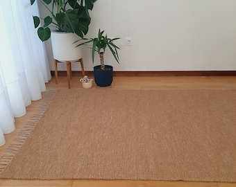 Tapete grande cor camelo / Tapete para sala / Tapete escandinavo / Tapete macio / Tapete de algodão / Tapete para sala de estar / Tapete para corredor / Tapete para quarto / Tapete moderno