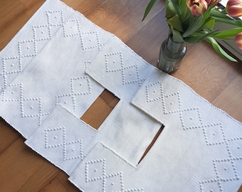 Bath Rugs / White Rug / Cotton Rug / Geometric Rug / Bathroom Rug / Washable Rug / Rustic Rug / Boho Rug / Farmhouse Decor / Shower Rug
