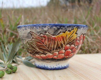 Vintage Ceramic Bowl / Handmade Bowl / Ceramic Fruit Bowl / Ceramic Bowl / Pottery Bowls / Handmade Ceramic / Vintage Ceramic / Ceramic Art