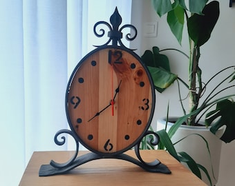Desk Hand Forged Iron Clock / Full Handmade Clock / Hand Forged / Antique Clock / Tabletop Clock / Unique Clock / Decorative Clocks