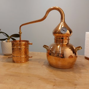 伝統的なアレンビック 5 L / 銅製アレンビック蒸留器 / アレンビック蒸留器 / エッセンシャルオイル蒸留器 / 蒸留所 / エッセンシャルオイル用蒸留器