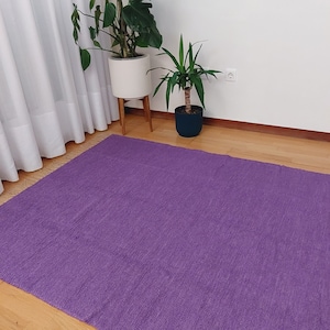 Royal Purple Rug 100x150cm/ Carpet Rug / Cotton Rug / Soft Rug / Rugs for Living Room / Area Rug / Hallway Rug / Entry Rug / Rug for Bedroom