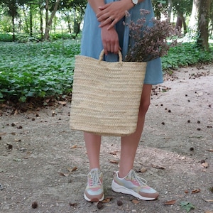 Rechteckige Laptoptasche / Korbtasche / Sommertasche / Markttasche / Französischer Einkaufskorb / Strandtasche / Strohtasche / Boho Tasche
