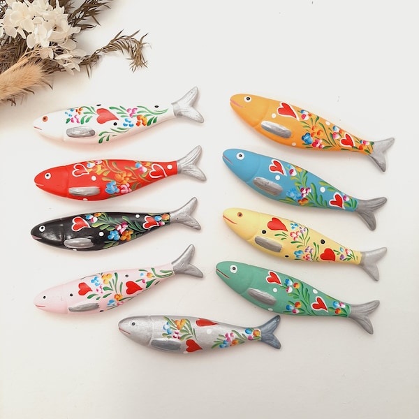Small Ceramic Sardines / Ceramic Fish / Portuguese Ceramics / Ceramic Hanging Sardine / Sardine Art / Sardine Gifts / Ceramic Art