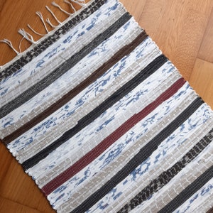 Colorful Rug 250cm / Kitchen Runner / Runner Rug / Hand Woven Rug / Cotton Rug / Washable Rug / Entry Rug / Eco Friendly Rug / Irregular Rug
