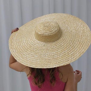 Super Large Hat / Straw Hat / Summer Hat / Womens Hat / Straw Bucket Hat / Sun Hat / Farm Hat / Boho Hat / Honeymoon Hat / Straw Boater Hat