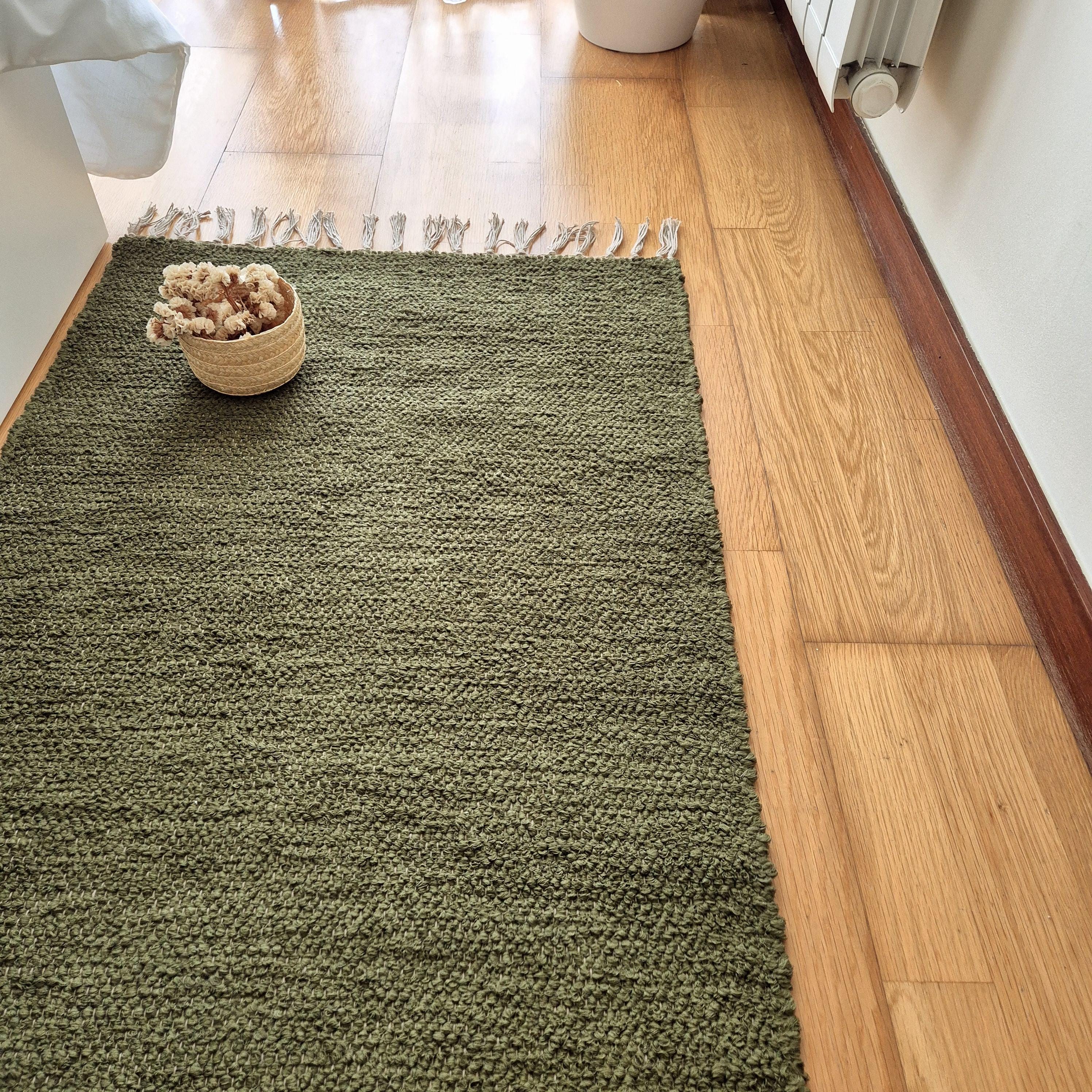 Long Runner Olive Green Rug 300cm / Rug Runner / Washable Rug / Soft ...