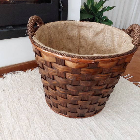 Panier à bois de chauffage rond / Grand panier / Panier de cheminée / Panier  à bandes de bois / Panier tissé / Panier Boho / Panier en fil / Cadeau pour  lui -  Canada