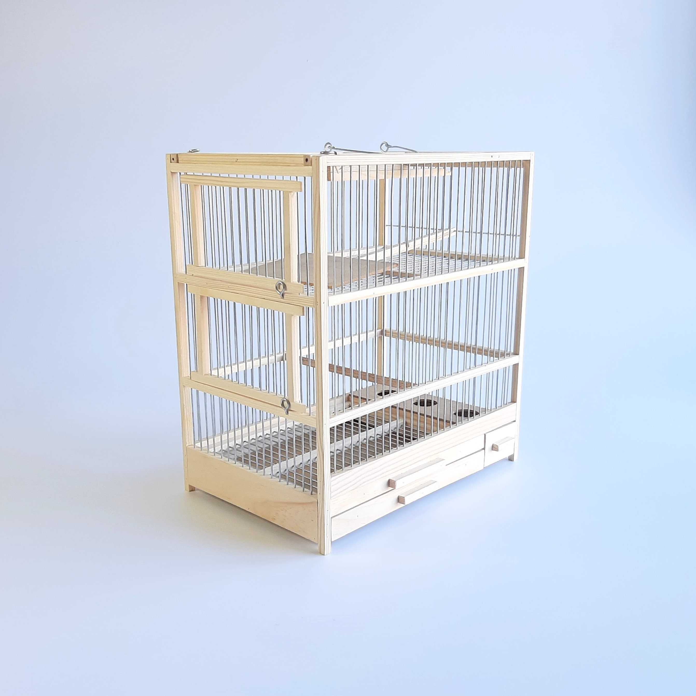 Cage à oiseaux en bois avec un piège / Pièges à oiseaux / Cage à oiseaux de  chasse / Grande taille