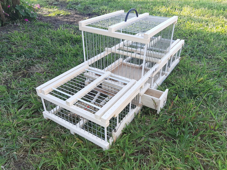Wooden Bird Cage Trap / Trap Birds / Hunting Birds Cage / Two Etsy