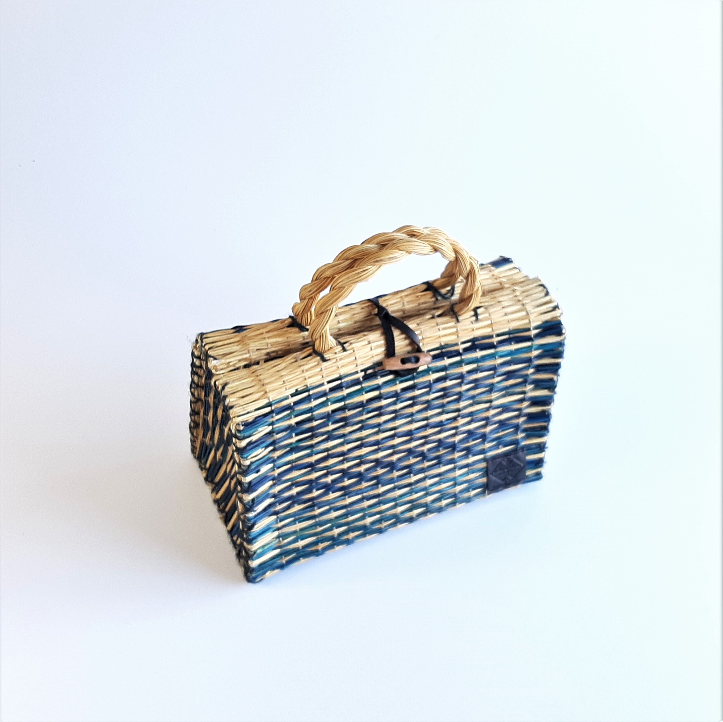 Reed Handbag / Straw Reed Basket Bag / Market Basket Bag / Etsy