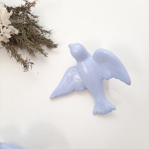 Hand Painted Pastel Purple Swallow / Portuguese Ceramics / Ceramic Swallows / Ceramic Bird / Ceramic Wall Hanging / Sympathy Gift