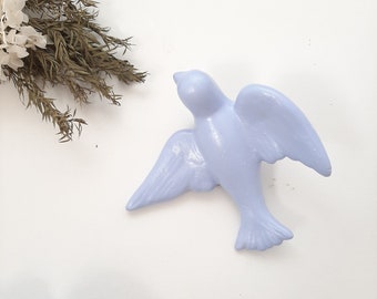 Hand Painted Pastel Purple Swallow / Portuguese Ceramics / Ceramic Swallows / Ceramic Bird / Ceramic Wall Hanging / Sympathy Gift