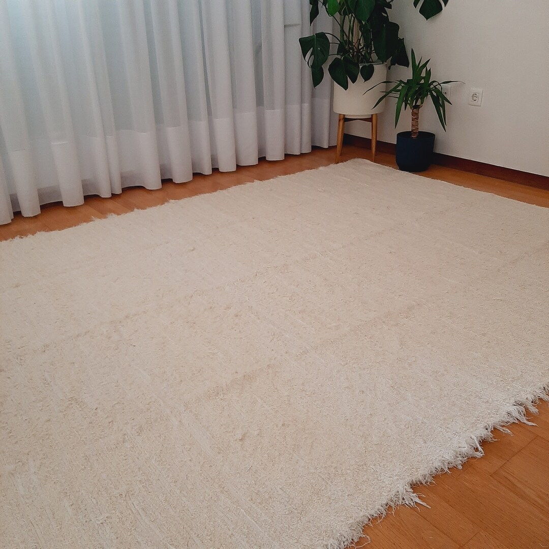 Extra Large Cream Rug 7x10 Rug / Area Rug / Living Room Rug / Soft Rug