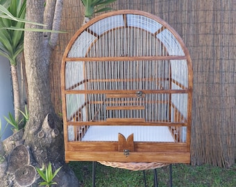 Casa de pájaros ovalada grande / Arte hecho a mano / Jaula decorativa para pájaros / Jaula para canarios / Casa para pájaros / Jaula para periquitos / Ama a tu pájaro / Regalo para mascota