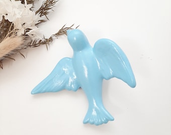 Hand Painted Blue Swallow / Ceramic Swallows / Ceramic Bird / Nursery Wall Decor / Ceramic Bird Wall Decor / Ceramic Figurine / Love Bird