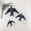 Glazed Black Swallows / Bird Ornament / Ceramic Swallows / Ceramic Glazed Clay Swallows / Ceramic Bird / Bird Art / Ceramic Wall Art product logo