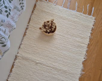 Runner Rug Cream 150cm / Soft Rug / Hallway Rug / Floor Rug / Kitchen Runner / Recycled Rug / Farmhouse Rug / Kitchen Mat / Shower Mat
