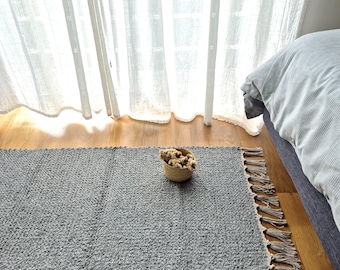 Alfombra pequeña gris claro de 50 x 100 cm / Alfombra suave / Alfombra de algodón / Alfombra de entrada / Alfombra de baño / Alfombra lavable / Alfombra de habitación / Alfombra de baño / Alfombra escandinava