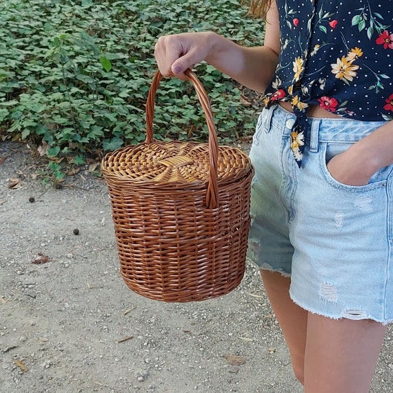 Buy Jane Birkin Large Round Wicker Basket Bag Panier Jane Birkin