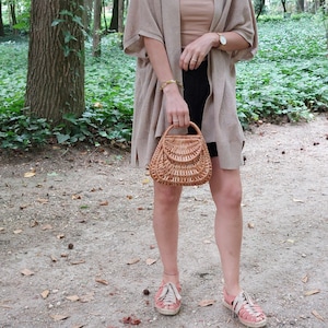 Mini bolso de mimbre / bolso de mimbre / cartera de mimbre / bolso de verano / bolso de boda / cesta de mimbre / bolso de paja / bolso hecho a mano / bolso lindo / bolso de playa