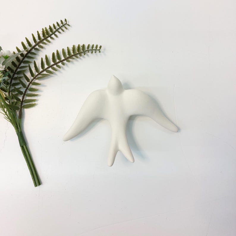 Swallow to Paint / Ceramic Bird / Cute Bird / Bird Figurine / Bird Art