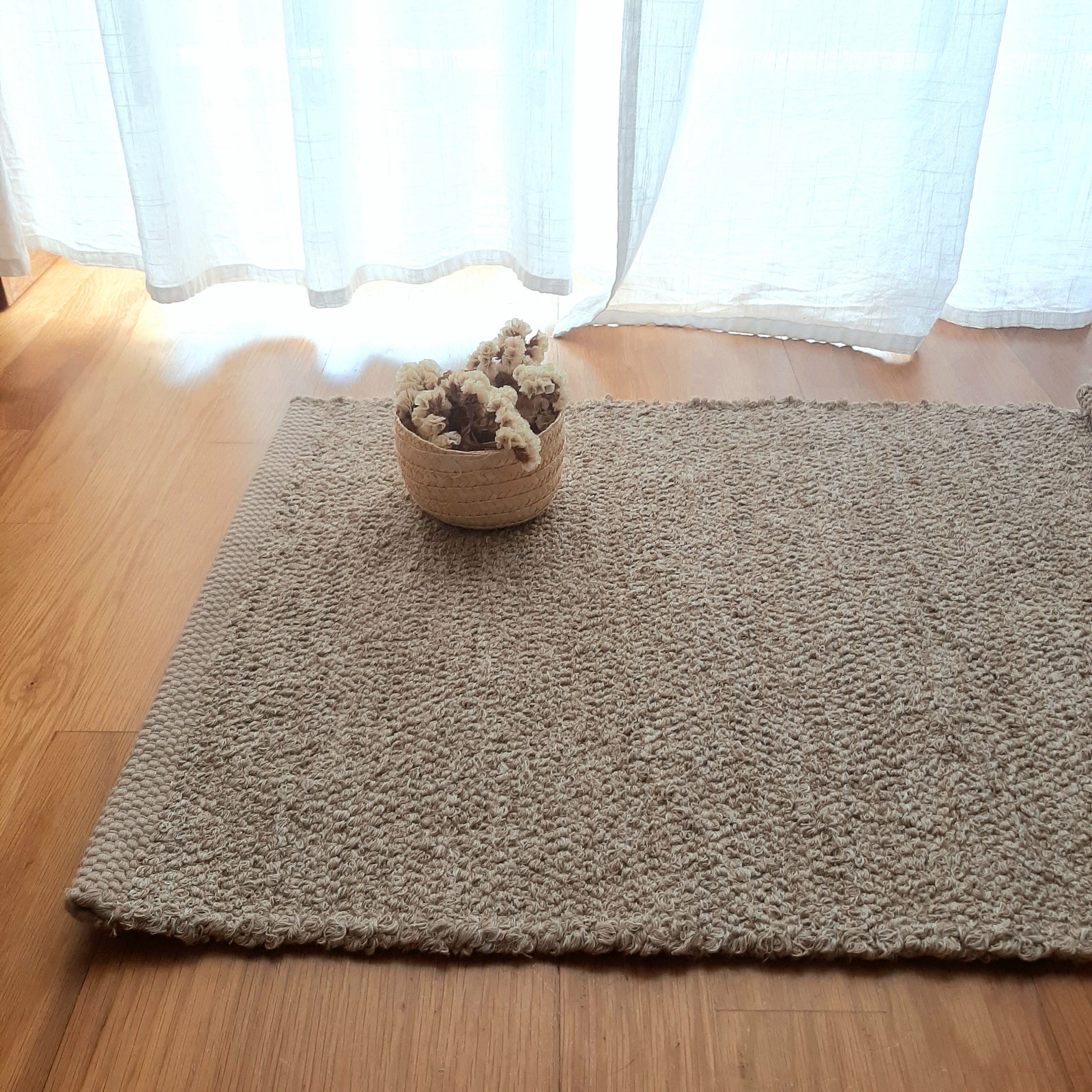 Small Light Brown Rug / Handmade Rug / Cotton Rug / Bathroom Rug ...